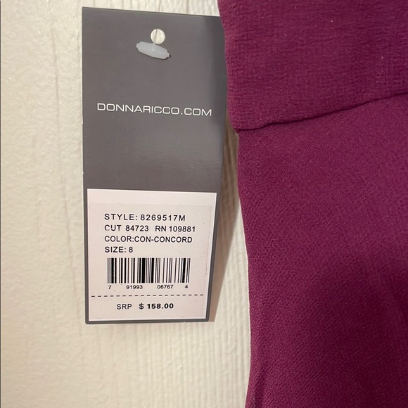 Donna Ricco Purple Ruffle Dress - Picture 7 of 8